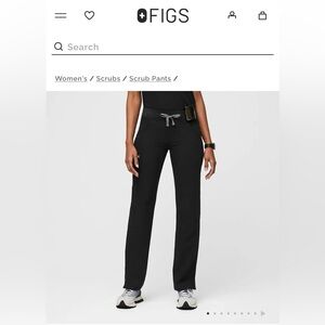 Figs Women's Black Kade Scrub Pants Size Medium Petite